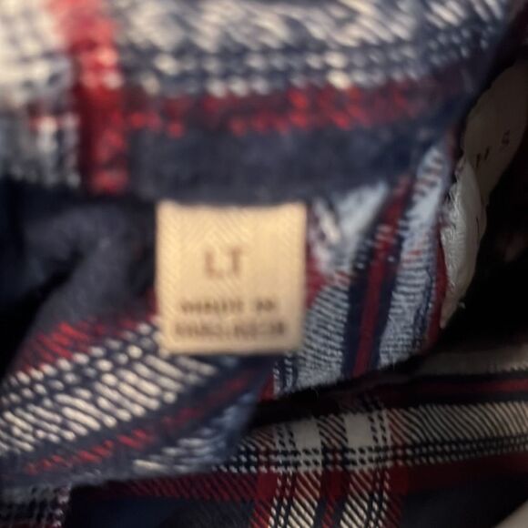 Jachs flannel plaid button down shirt size large tall, - Picture 8 of 8